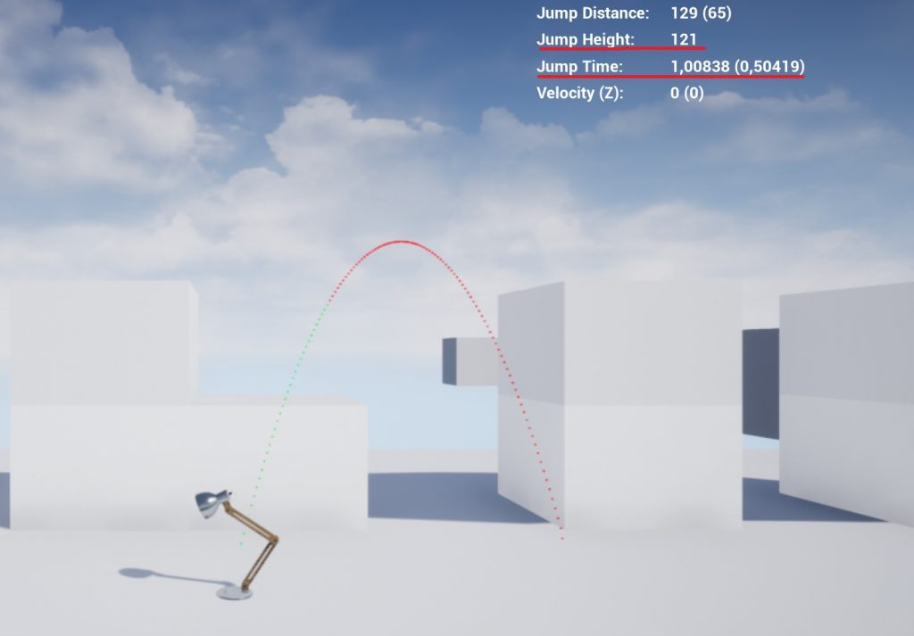 UE4 character jumps with a const gravity and variable time (set to 1 sec)