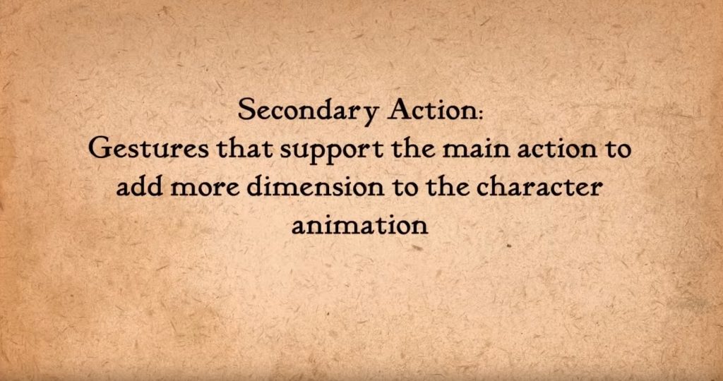 Secondary action is also one of important principles of animation, no matter whether you are working on a movie or in gamedev.